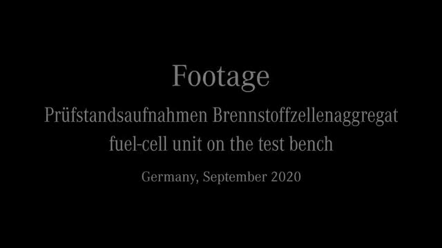 Footage: Prüfstandsaufnahmen Brennstoffzellenaggregat