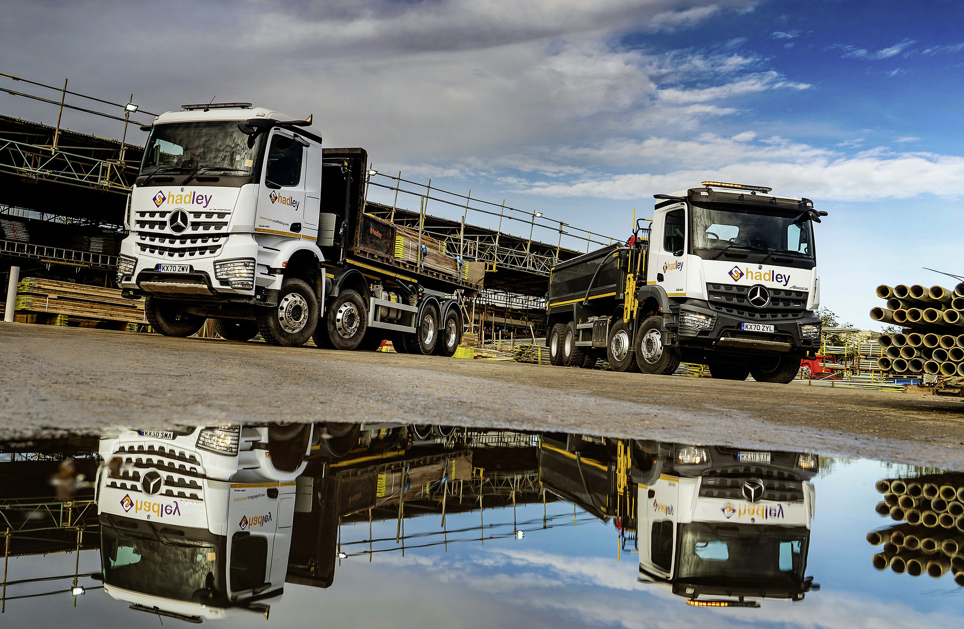 Mercedes-Benz Arocs 3240 Gerüstspezialist Hadley schwört auf Mercedes-Benz Arocs