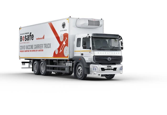 Daimler Trucks unveils BharatBenz Reefer Truck for Vaccine Transportation in India