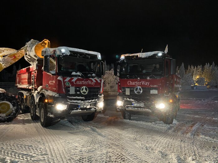 Schneeberge versetzen für den Spitzensport: Mercedes-Benz Lkw im Einsatz beim Biathlon-Weltcup in Oberhof