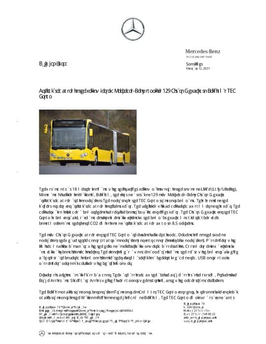 Articulated buses in the yellow jersey: Mercedes-Benz supplies 129 Citaro G hybrid to Belgium's TEC Group