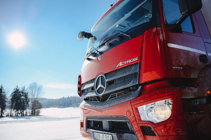 Mercedes-Benz Lkw im Wintertest: eActros und eEconic treffen auf Väterchen Frost