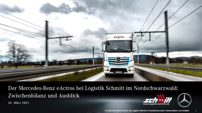 Der Mercedes-Benz eActros bei Logistik Schmitt im Nordschwarzwald: Zwischenbilanz und Ausblick