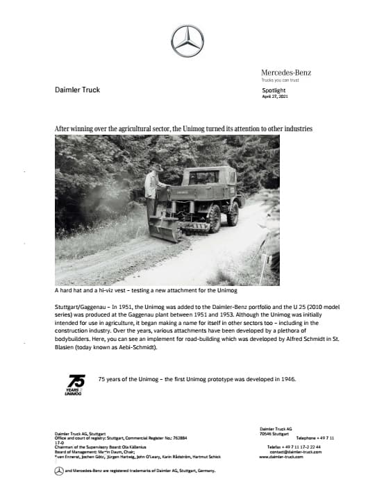 After winning over the agricultural sector, the Unimog turned its attention to other industries