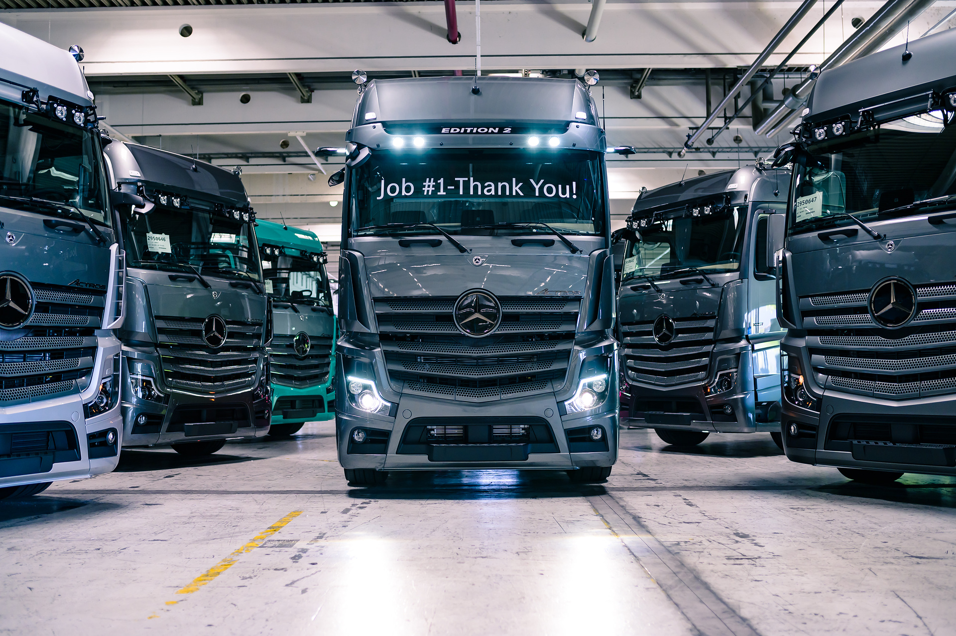 Job #1 Actros Edition 2 Mercedes-Benz Actros Edition 2 – The first of 400 Highway Stars is completed