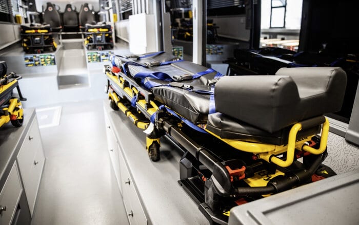 Setra Low Entry converted into an ambulance with four intensive care beds