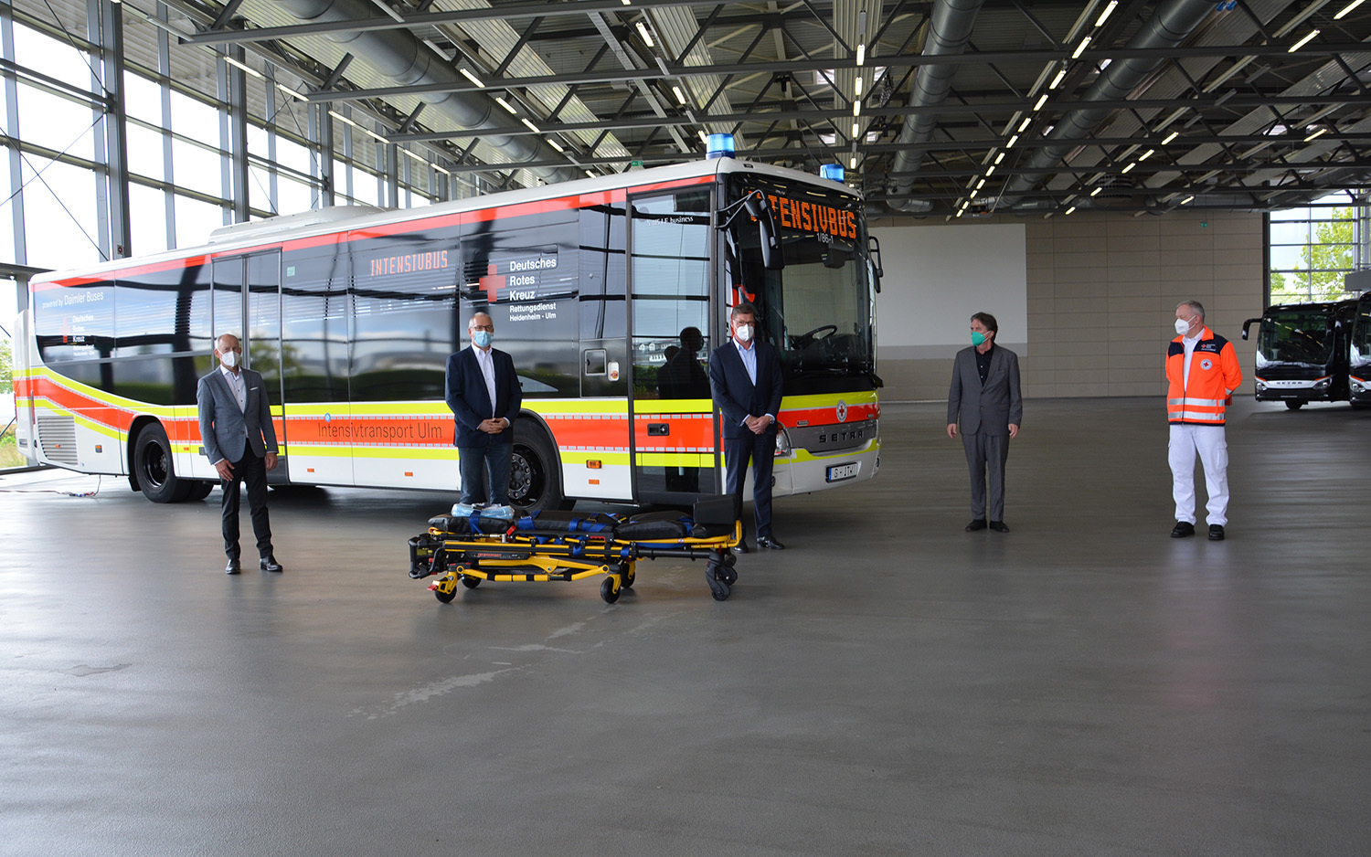 Setra Low Entry converted into an ambulance with four intensive care beds