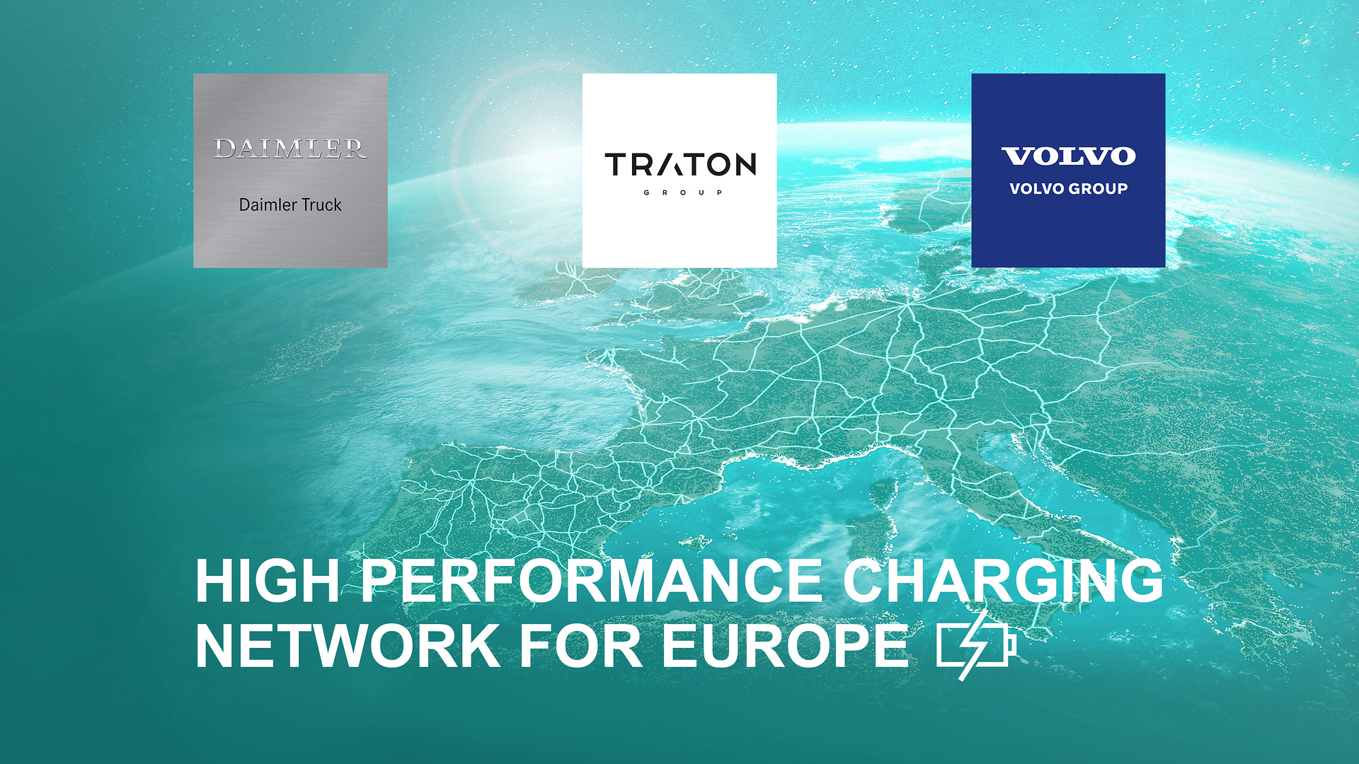 Daimler Truck, the TRATON GROUP and Volvo Group plan to pioneer a European high-performance charging network for heavy-duty trucks Daimler Truck, the TRATON GROUP and Volvo Group plan to pioneer a European high-performance charging network for heavy-duty trucks