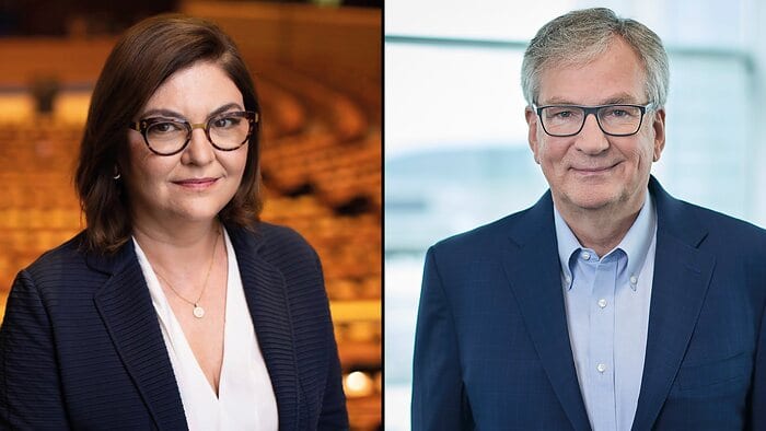 Auf dem Weg zur Klimaneutralität: Martin Daum und EU-Verkehrskommissarin Adina Vălean im Podcast-Talk