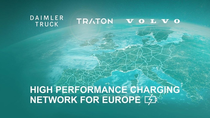 Daimler Truck, the TRATON GROUP and Volvo Group sign joint venture agreement for European high-performance charging network