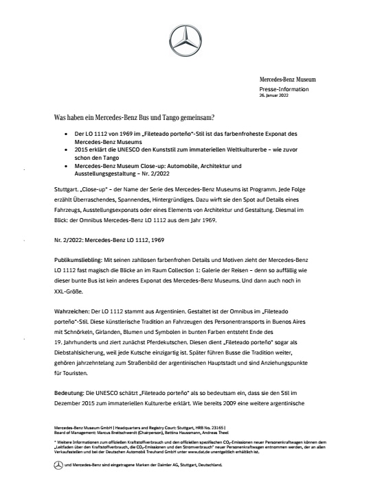 Was haben ein Mercedes-Benz Bus und Tango gemeinsam?