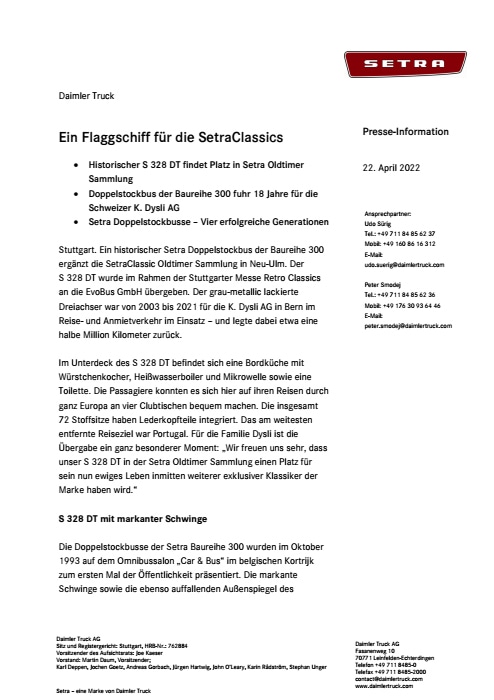 Ein Flaggschiff für die SetraClassics