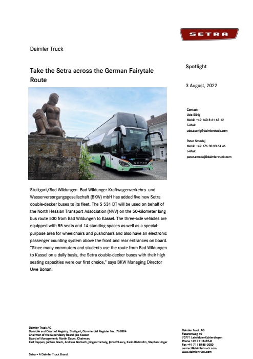 Take the Setra across the German Fairytale Route