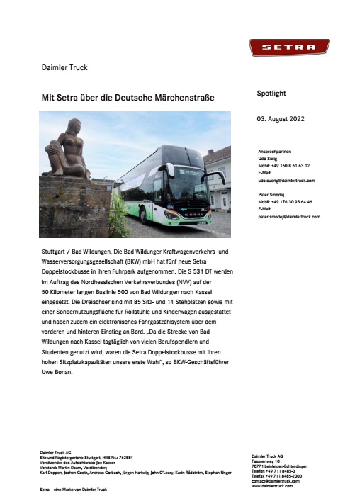 Mit Setra über die Deutsche Märchenstraße