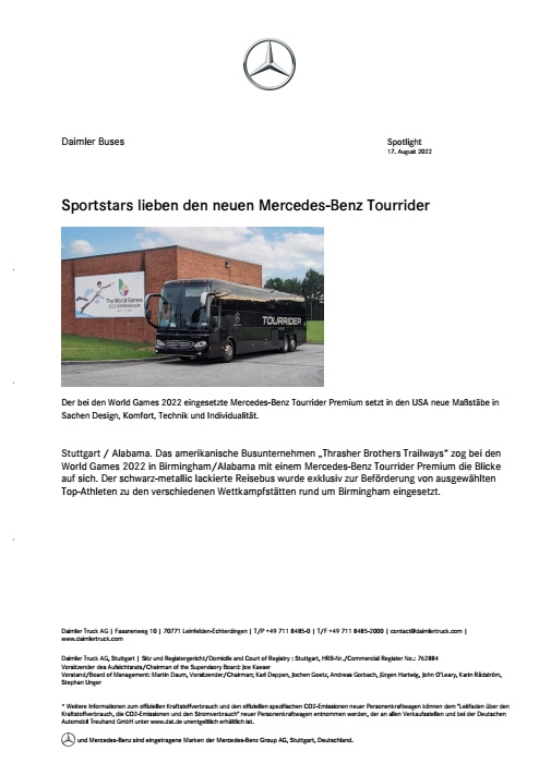 Sportstars lieben den neuen Mercedes-Benz Tourrider