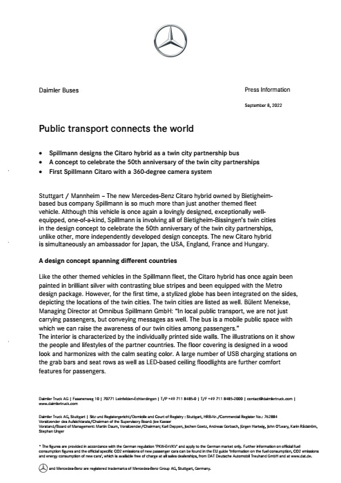 Public transport connects the world