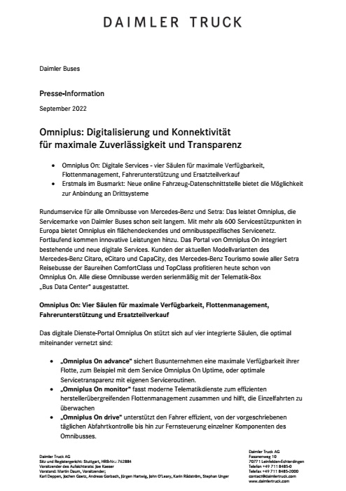 Omniplus: Digitalisierung und Konnektivität für maximale Zuverlässigkeit und Transparenz