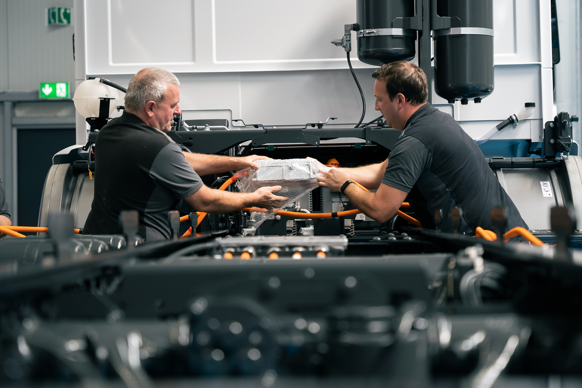Elektrisch in Serie: Der Mercedes-Benz eEconic rollt im Werk Wörth vom Band Produktion eActros und eEconic