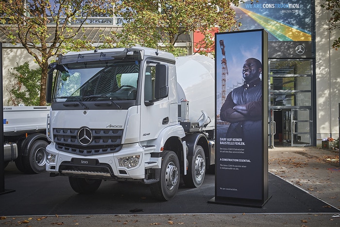 Mercedes-Benz Trucks präsentiert auf der bauma 2022  innovative Lkw für einen nachhaltigen und sicheren Bauverkehr