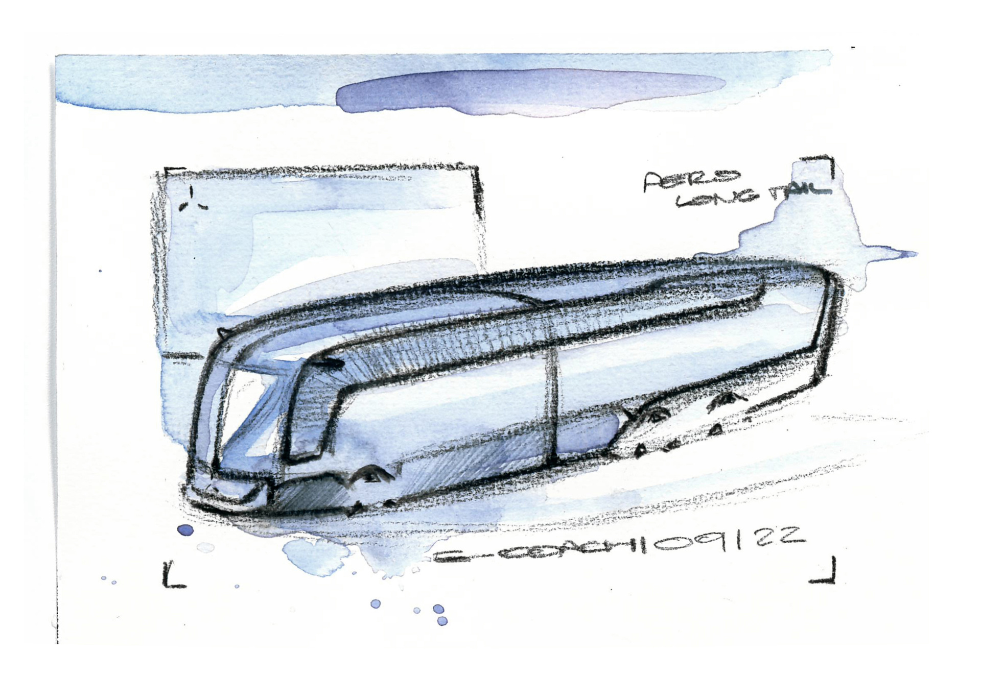 Design-Skizze Electrified Coach (ELCH) Mit ELCH zum lokal emissionsfreien Reisebus: Daimler Buses entwickelt zusammen mit renommierten Partnern vollelektrische Antriebe