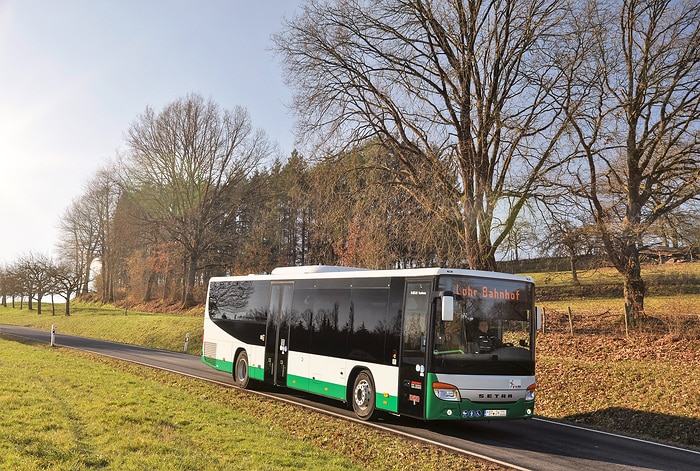 Setra inter-city bus with touring coach seats