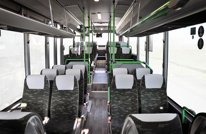 Setra inter-city bus with touring coach seats