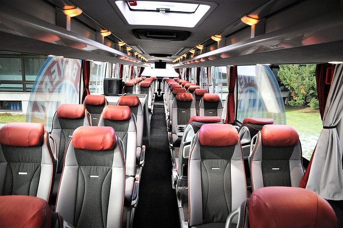 A Setra touring coach for FC Bayern Basketball