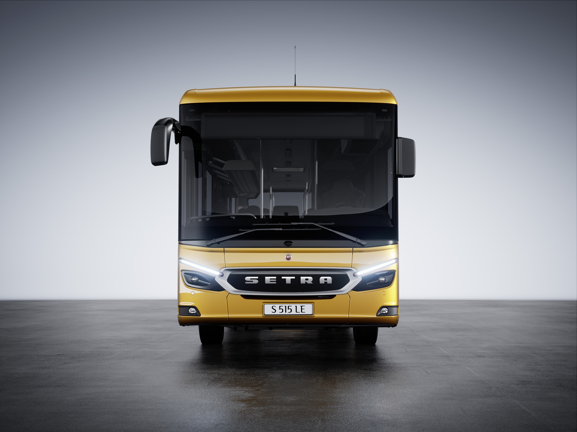 Setra MultiClass 500 LE, S 515 LE, Honiggelb metallic Die neu entwickelten Überlandbusse Setra MultiClass 500 LE
