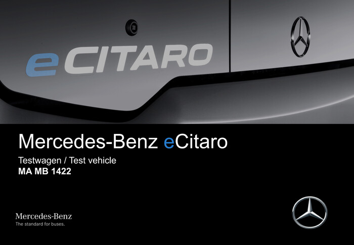 Der vollelektrisch angetriebene Stadtbus Mercedes-Benz eCitaro mit Batterien der neuesten Generation