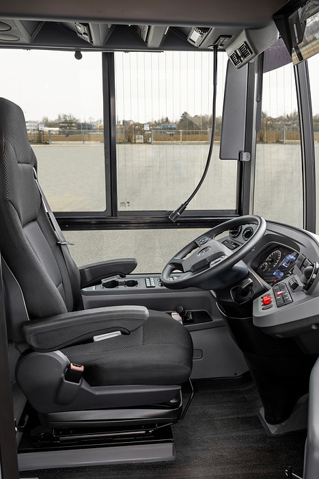 The all-electric Mercedes-Benz eCitaro city bus with the latest generation of batteries