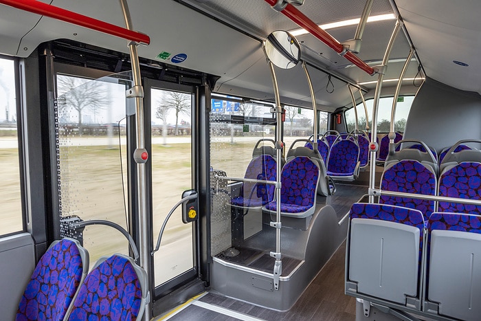 The all-electric Mercedes-Benz eCitaro city bus with the latest generation of batteries