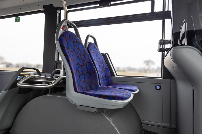 The all-electric Mercedes-Benz eCitaro city bus with the latest generation of batteries