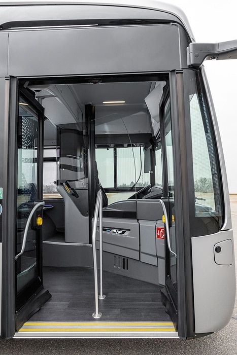 The all-electric Mercedes-Benz eCitaro city bus with the latest generation of batteries