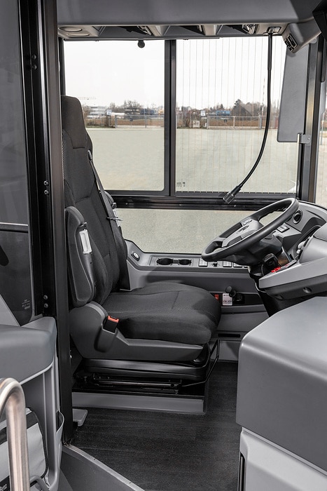 The all-electric Mercedes-Benz eCitaro city bus with the latest generation of batteries