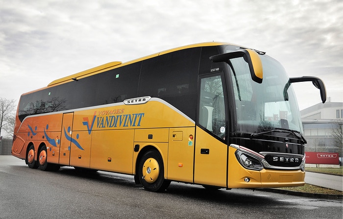 Fünf Setra Reisebusse für „Voyages Vandivinit“, Luxemburg