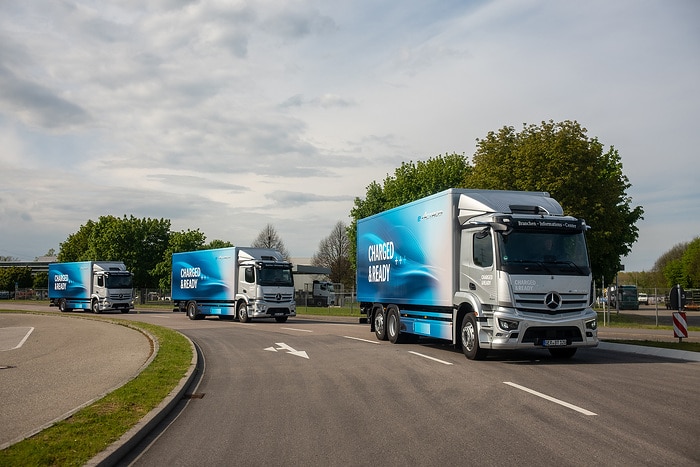 Kickoff for the eActros Roadshow: Across Europe with All-electric Trucks