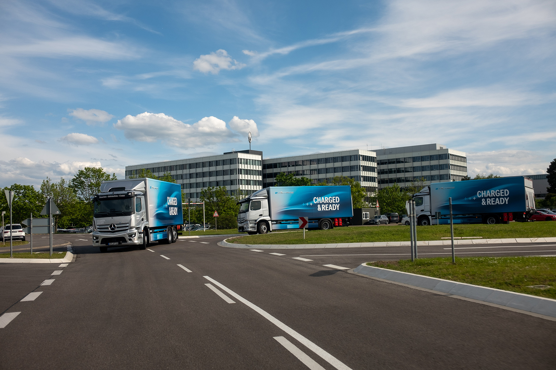 Kickoff for the eActros Roadshow: Across Europe with All-electric Trucks Kickoff for the eActros Roadshow: Across Europe with All-electric Trucks