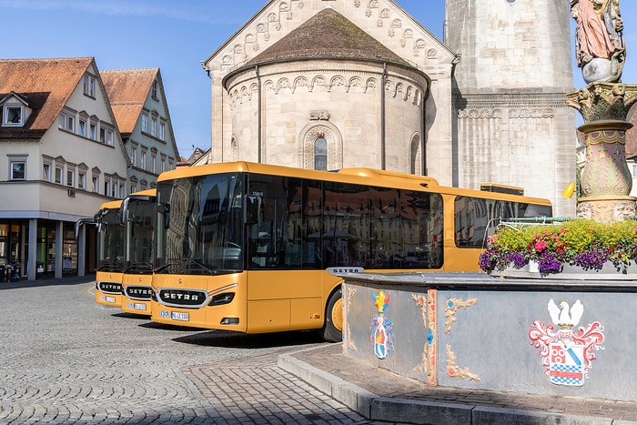 Pressefahrt Schwäbisch Gmünd: Die neue Setra MultiClass 500 LE