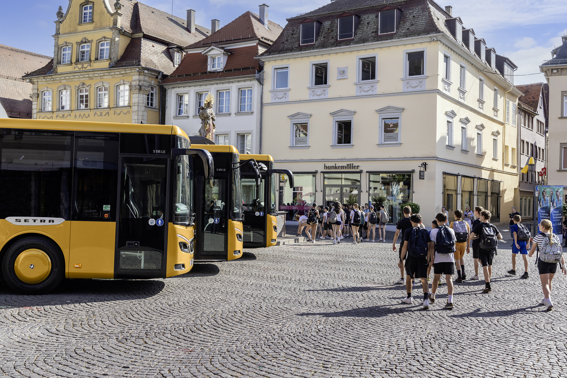 Setra MultiClass 500 LE, S 510 LE, S 515 LE, Honiggelb metallic Pressefahrt Schwäbisch Gmünd: Die neue Setra MultiClass 500 LE