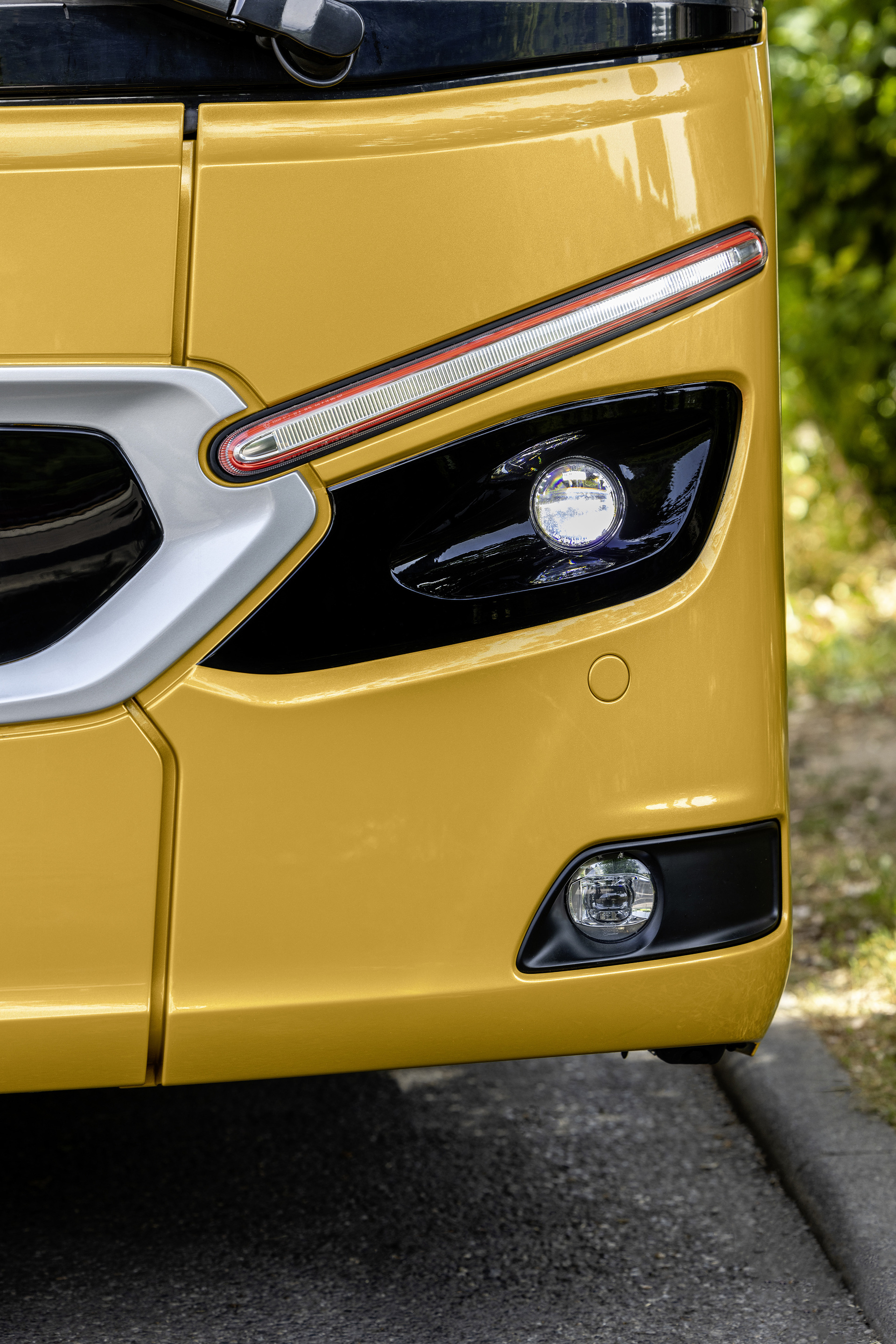 Setra MultiClass 500 LE, S 510 LE, Honiggelb metallic Pressefahrt Schwäbisch Gmünd: Setra MultiClass 500 LE