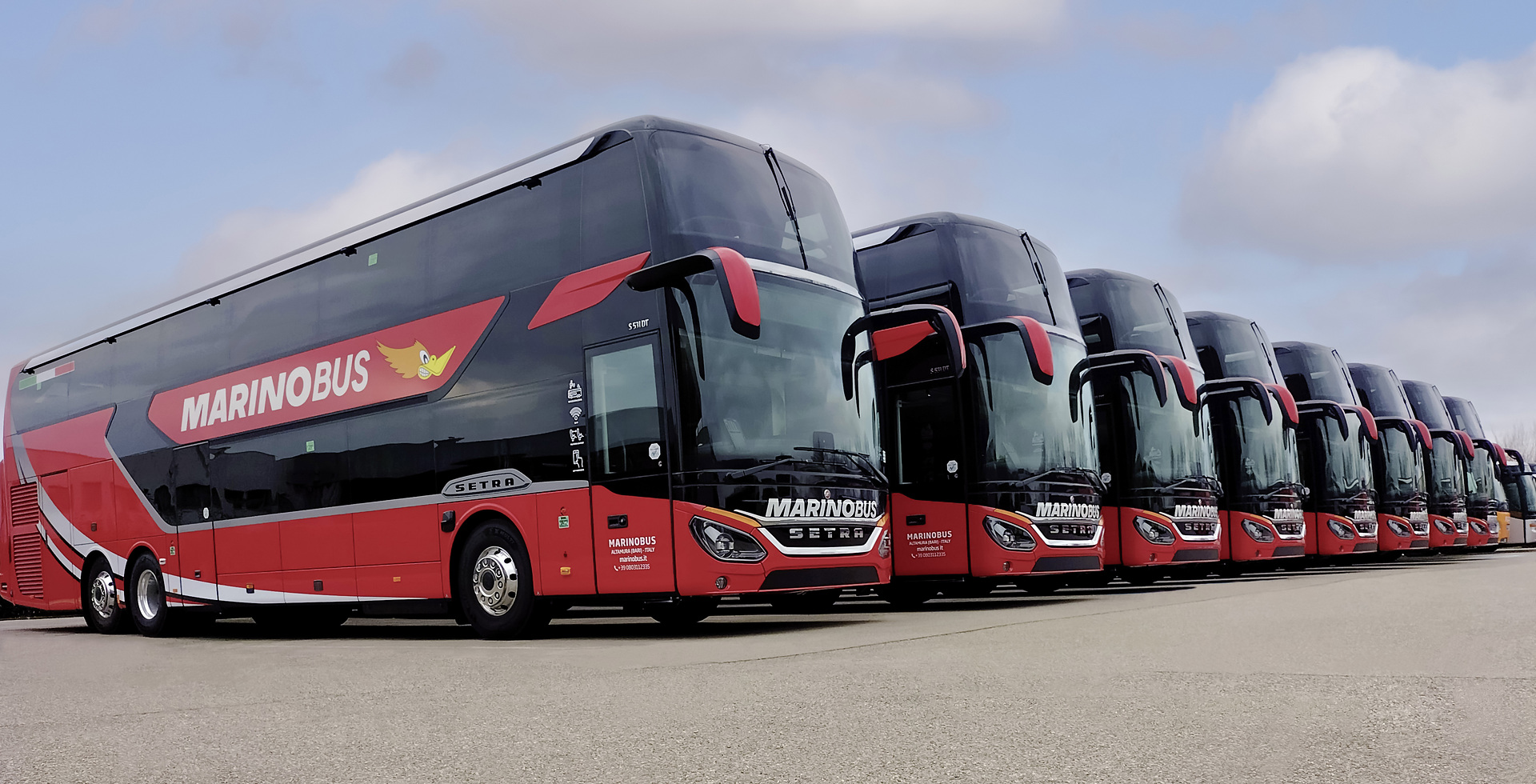 Die neuen S 531 DT von Marino Bus bieten unterschiedliche Ausstattungsvarianten. Reisespaß auf zwei Ebenen