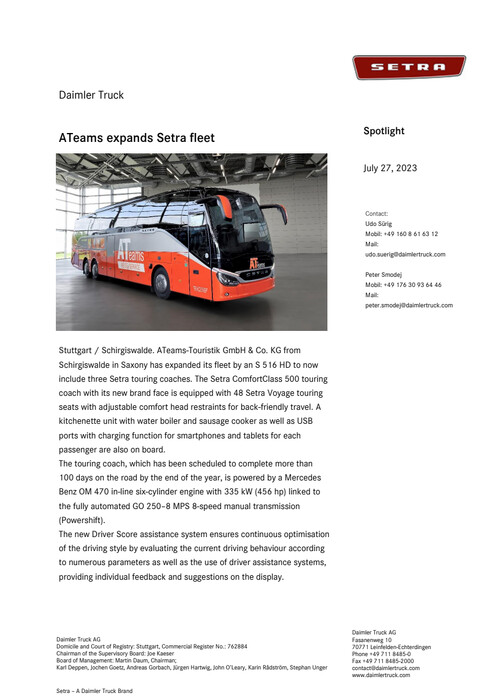 ATeams expands Setra fleet