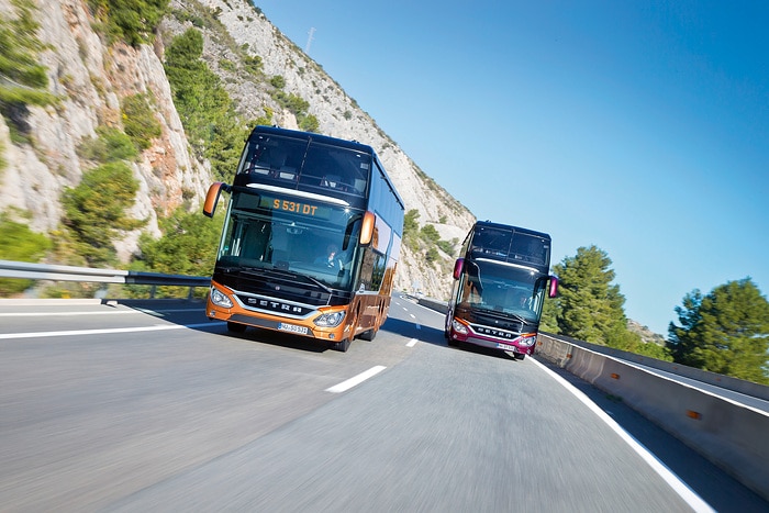 Daimler Buses auf der Messe Busworld Europe 2023 in Brüssel: Elektromobilität, Sicherheit und Nachhaltigkeit im Mittelpunkt