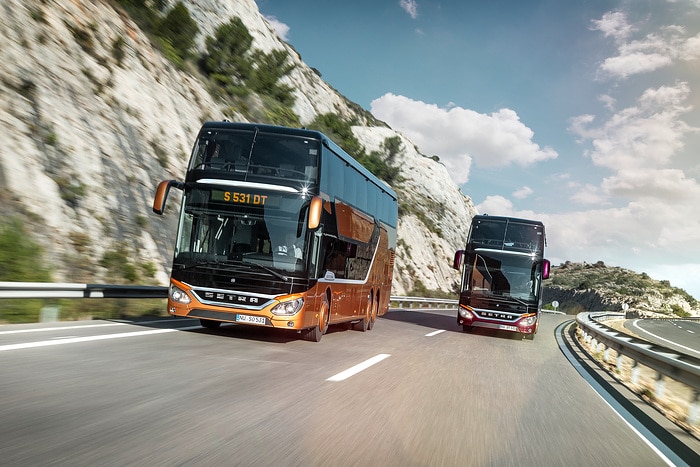 Daimler Buses auf der Messe Busworld Europe 2023 in Brüssel: Elektromobilität, Sicherheit und Nachhaltigkeit im Mittelpunkt