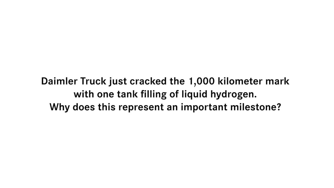 Daimler Truck #HydrogenRecordRun: Mercedes-Benz GenH2 Truck  - Statements Andreas Gorbach