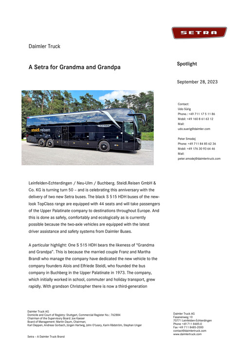 A Setra for Grandma and Grandpa