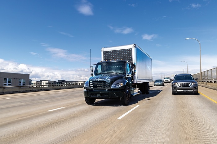 Daimler Truck North America starts series production of battery electric Freightliner eM2