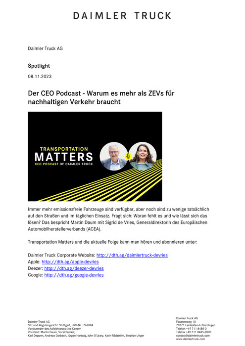 Der CEO Podcast - Warum es mehr als ZEVs für nachhaltigen Verkehr braucht