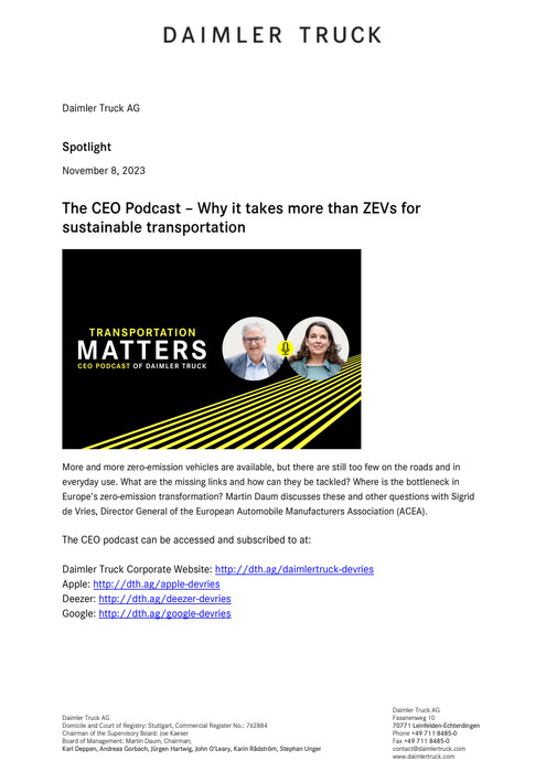 The CEO Podcast – Why it takes more than ZEVs for sustainable transportation