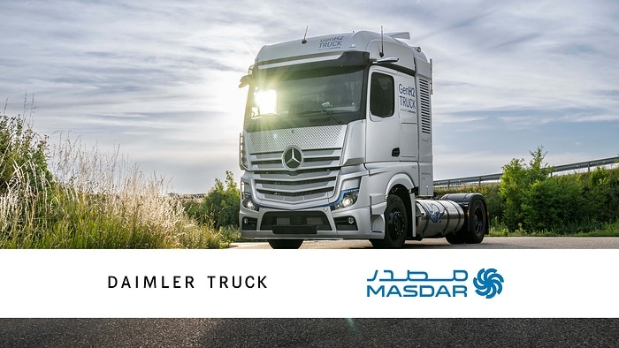 Daimler Truck und Masdar untersuchen Möglichkeiten der Lieferung von grünem Flüssigwasserstoff zur Dekarbonisierung des Straßengüterverkehrs in Europa